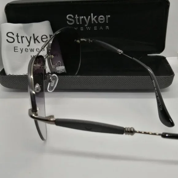 BNIB Stryker Gun Half Rimless Sunglass with Gray Gradient lenses - Picture 8 of 10